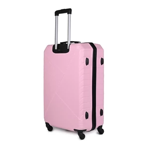 Kép 2/6 - Leonardo Da Vinci Rózsaszín Nagy Méretű Négykerekű Csendes Bőrönd