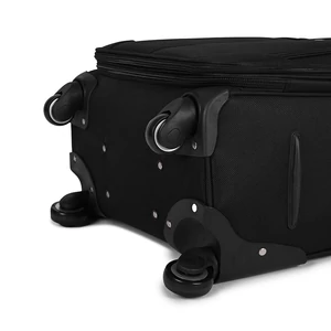 Kép 8/8 - Leonardo Da Vinci Fekete Puha Falú Nagy Méretű Bőrönd