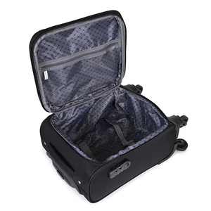 Kép 5/8 - Leonardo Da Vinci Fekete Puha Falú Nagy Méretű Bőrönd