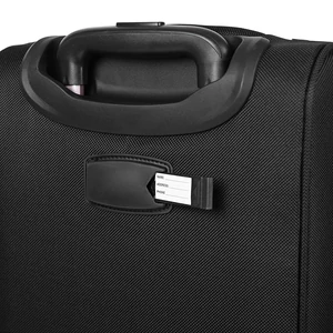 Kép 6/8 - Leonardo Da Vinci Fekete Puha Falú Nagy Méretű Bőrönd