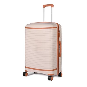 Kép 1/6 - Pierre Cardin Bézs-Barna Nagy Méretű Csendes Bőrönd