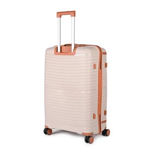 Kép 2/6 - Pierre Cardin Bézs-Barna Nagy Méretű Csendes Bőrönd