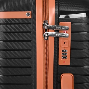 Kép 7/7 - Pierre Cardin Sárga Nagy Méretű Csendes Bőrönd