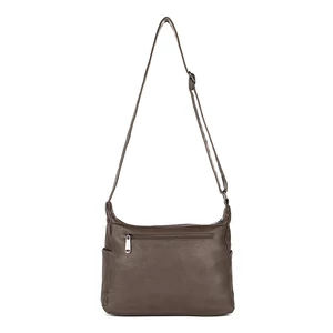 Kép 3/5 - Agyag Színű Műbőr Sokzsebes Válltáska