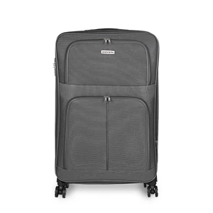 Kép 1/7 - Leonardo Da Vinci Szürke Nagy Méretű Puha Falú Bőrönd