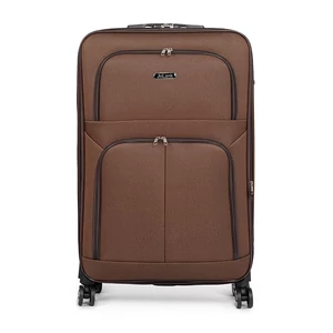 Kép 3/7 - Barna Nagy Méretű Puha Falú Bőrönd