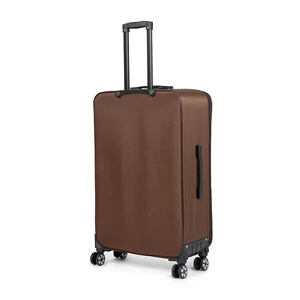 Kép 2/7 - Barna Nagy Méretű Puha Falú Bőrönd