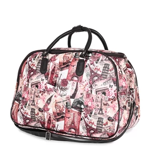 Kép 1/7 - Pink Világ Nevezetességei Mintás Nagy Méretű Utazótáska