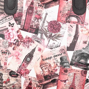 Kép 5/7 - Pink Világ Nevezetességei Mintás Nagy Méretű Utazótáska