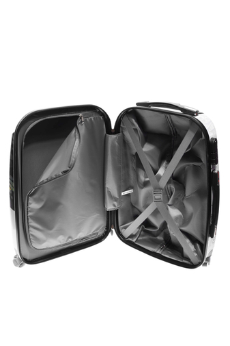 Ormi Fekete Képeslap Mintás Wizzair, Ryanair Méretű KabinBőrönd(53*36*20cm)
