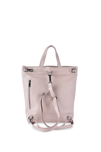 Rózsaszín Bőr 3in1 női hátizsák / válltáska / oldaltáska