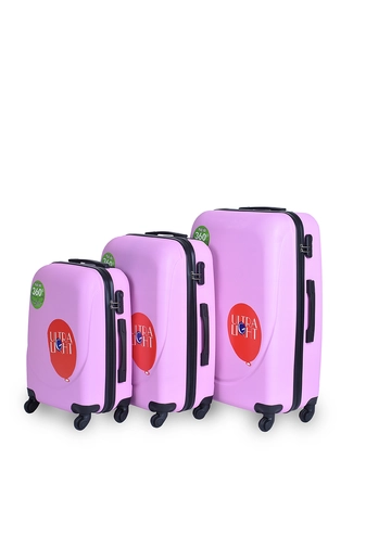 Besty Rózsaszín Extra Könnyű Kemény Közepes Bőrönd (4 Kerekű)