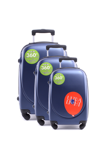 Besty Kék Extra Könnyű Kemény Közepes Bőrönd (4 Kerekű)