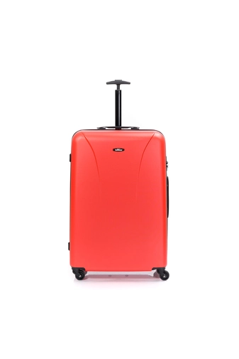 Bontour Piros Könnyű Négy kerekű Kemény Nagy Bőrönd - 2 Év Garancia