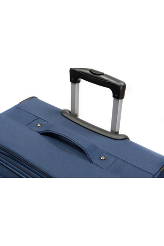 Bontour Kék Négy kerekű Puha falú Közepes méretű bőrönd - 2 Év Garancia