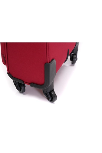 Bontour Piros Négy kerekű Puha falú Nagy méretű bőrönd - 2 Év Garancia