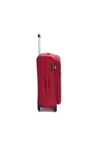 Bontour Piros Négy kerekű Puha falú Közepes méretű bőrönd - 2 Év Garancia