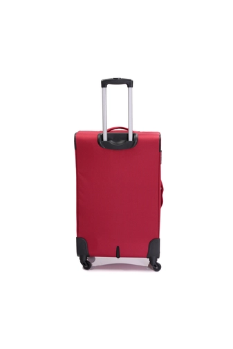 Bontour Piros Négy kerekű Puha falú Közepes méretű bőrönd - 2 Év Garancia