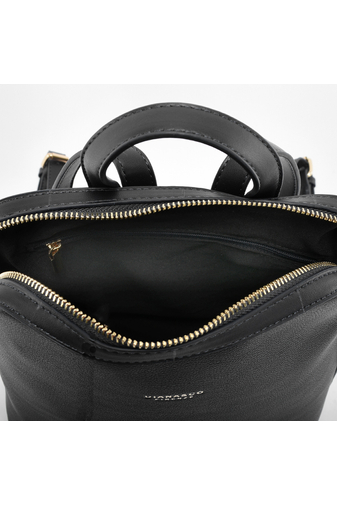 Diana & Co Fekete női rostbőr hátizsák