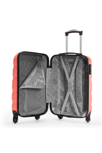 LDV Neon Narancs Színű Hullámnyomott ABS Kabinbőrönd