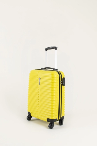 Sárga Színű Közepes Méretű Kemény Bőrönd (65x41x24cm)