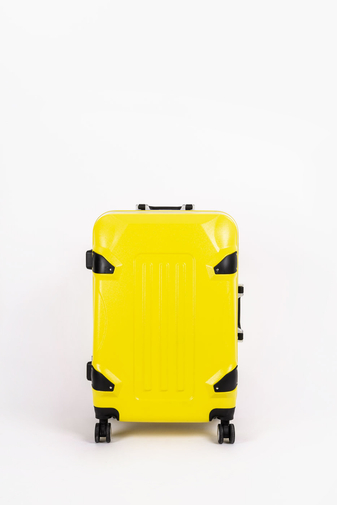 LDV Közepes Méretű Sárga Műanyag Kemény Bőrönd ( 66 x 48 x 34 cm)