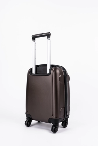 Kávészínű Extra Könnyű Kemény Mini Kabinbőrönd (4 Kerekű)