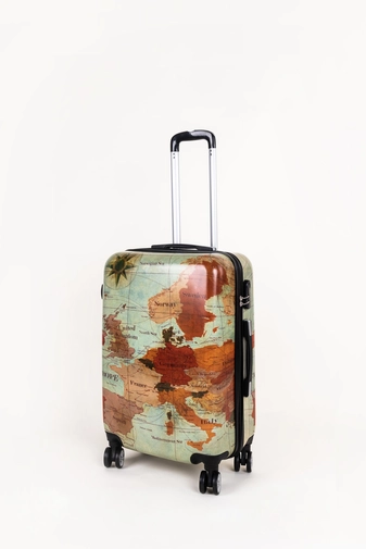 Európa Térkép Mintás Ormi Közepes Méretű Kemény bőrönd (66 x 45 x 26  cm)