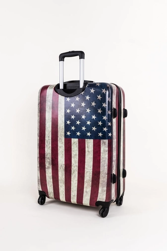 USA Zászló Mintás Ormi Közepes Méretű Kemény bőrönd (66 x 45 x 26  cm)