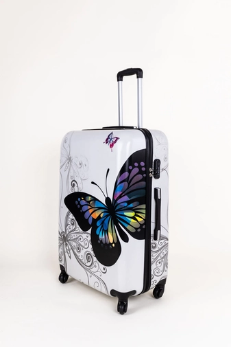 Ormi Pillangó Mintás Nagyméretű Kemény Bőrönd (sérült)