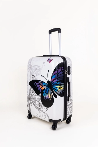 Pillangó Mintás Ormi Közepes Méretű Kemény bőrönd