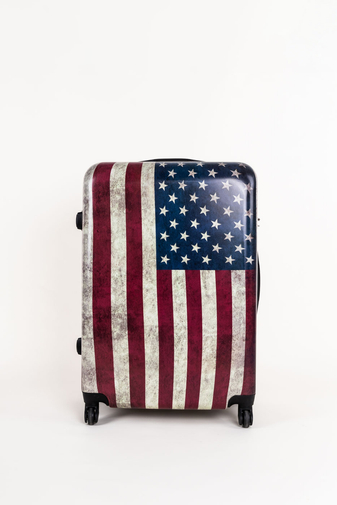 USA Zászló Mintás Ormi Kemény Bőrönd Szett