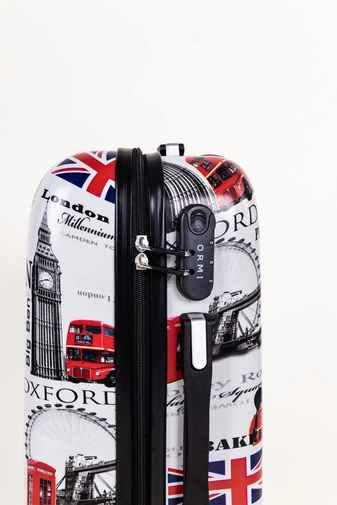 London Mintás Ormi Nagyméretű Kemény Bőrönd (75x54x29 cm)