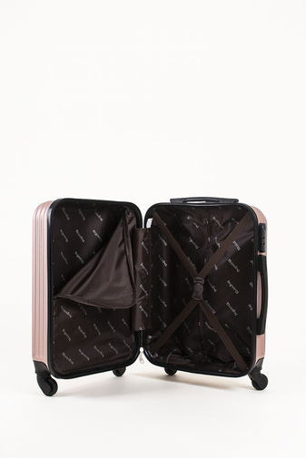 Rózsaszín Kabin Méretű Kemény Bőrönd (55*40*20 cm)