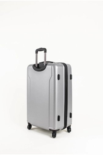 Ezüst Színű Kemény Nagy Méretű Bőrönd (4 kerekű) L