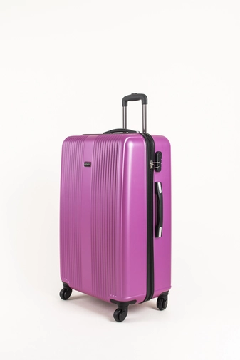 Rózsaszín Kemény Nagy Méretű Bőrönd (4 kerekű) L