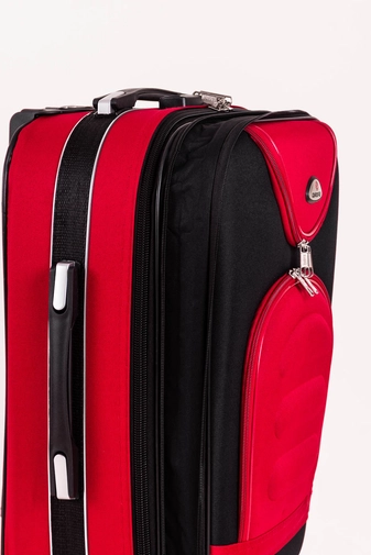 Piros Puha Közepes Méretű Bőrönd (68x43x24cm)