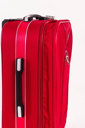 Piros Puha Közepes Méretű Bőrönd (68x43x24cm)