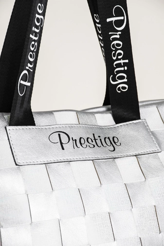 Prestige Rostbőr Ezüst Kockás Válltáska