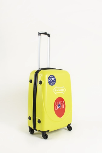 Sárga Kemény Közepes Méretű Bőrönd