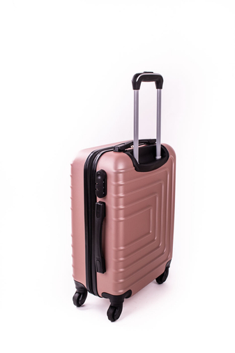 Rhino Wizzair, Ryanair Méretű Kabinbőrönd rózsaarany 55*40*20cm