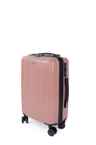 Rózsaszín Keményfalú Kis Méretű Bőrönd