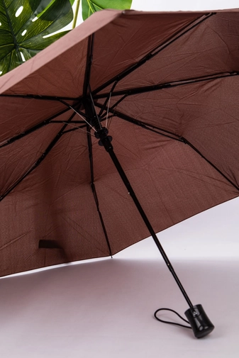 Sötétbarna Összecsukható Automata Esernyő, 90 cm Átmérővel