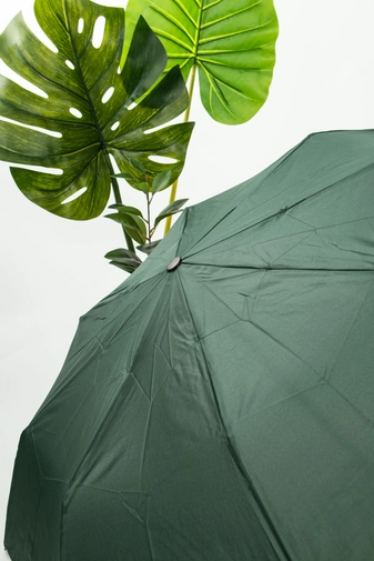 Sötétzöld Összecsukható Automata Esernyő, 90 cm Átmérővel