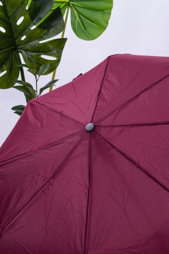 Bordó Összecsukható Automata Esernyő, 90 cm Átmérővel