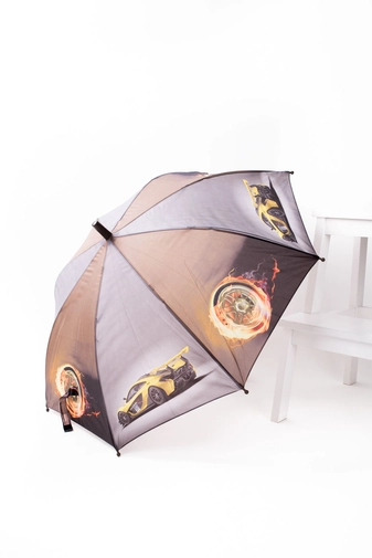 Kekibarna Automata Autó Mintás Gyermek Esernyő, 85 cm Átmérővel