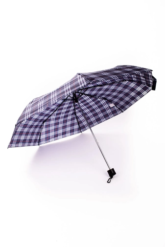 Kék-Fehér Kockás Összecsukható Esernyő, 96 cm Átmérővel