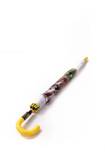 Sárga Színű Automata Kiskutyamintás Gyermek Esernyő, 80 cm Átmérővel