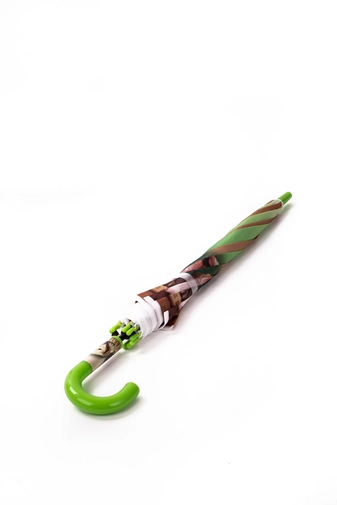Zöld Színű Automata Kiskutyamintás Gyermek Esernyő, 80 cm Átmérővel