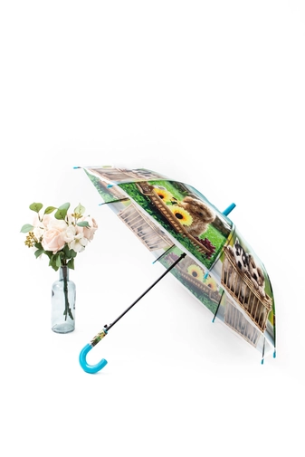 Világoskék Színű Automata Kiskutyamintás Gyermek Esernyő, 80 cm Átmérővel